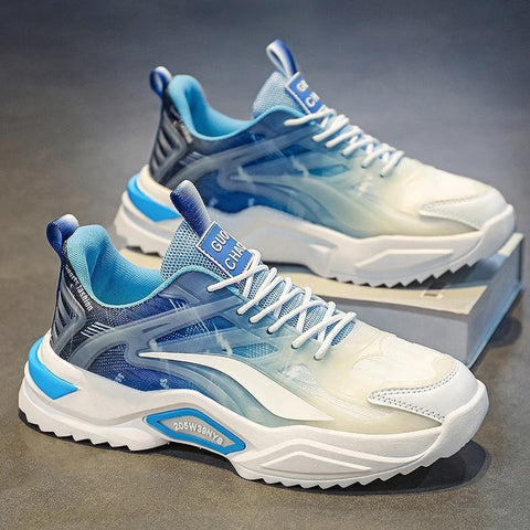 Lace-up Fashion Thick-soled Sports Shoes Casual Breathable Sneakers For Men