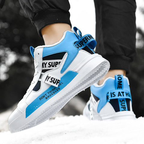 High Top Men's Shoes Youth Sneakers Winter  Shoes