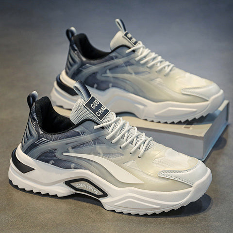 Lace-up Fashion Thick-soled Sports Shoes Casual Breathable Sneakers For Men