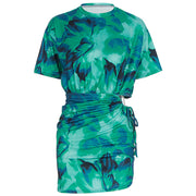 Fashion Tie-dyed Pleated Slim-fit Sheath Dress Women