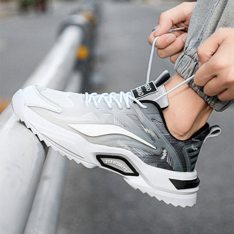 Lace-up Fashion Thick-soled Sports Shoes Casual Breathable Sneakers For Men