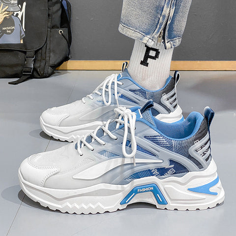Lace-up Fashion Thick-soled Sports Shoes Casual Breathable Sneakers For Men