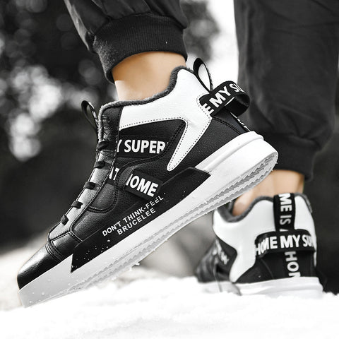 High Top Men's Shoes Youth Sneakers Winter  Shoes