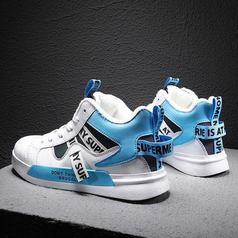 High Top Men's Shoes Youth Sneakers Winter  Shoes