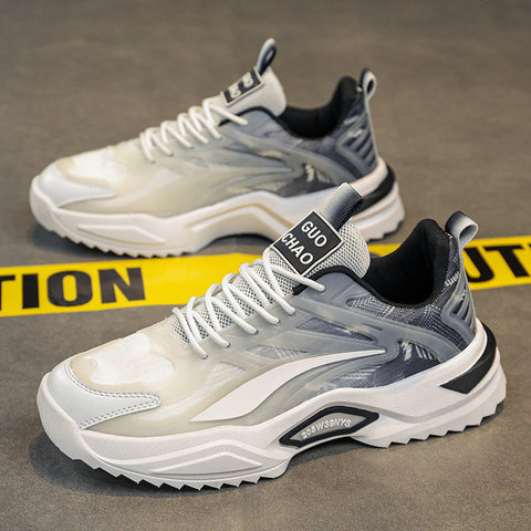 Lace-up Fashion Thick-soled Sports Shoes Casual Breathable Sneakers For Men